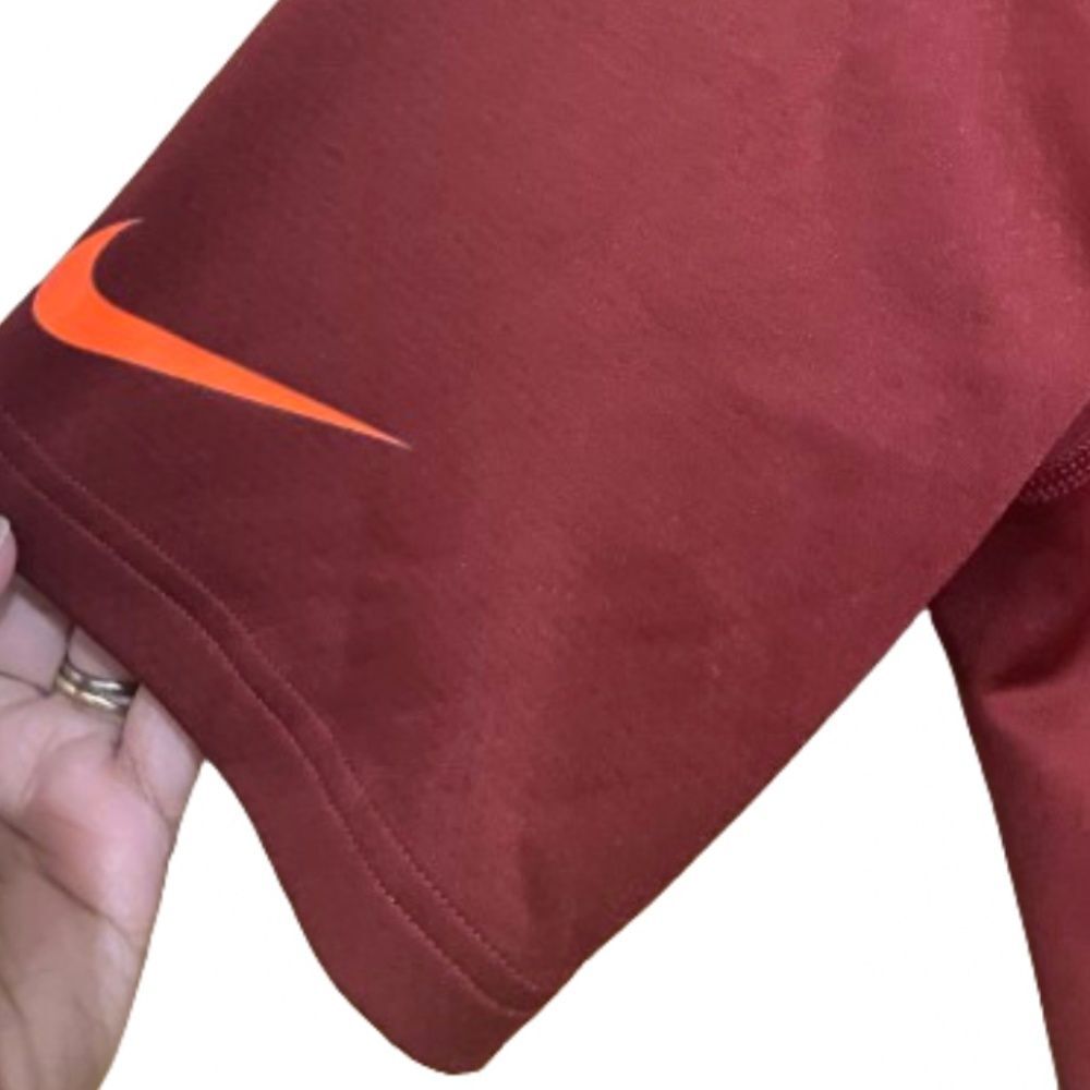 Nike Women’s Pro Combat Dri Fit Activewear Shirt Short Sleeve Orange Sz-M - Picture 4 of 5
